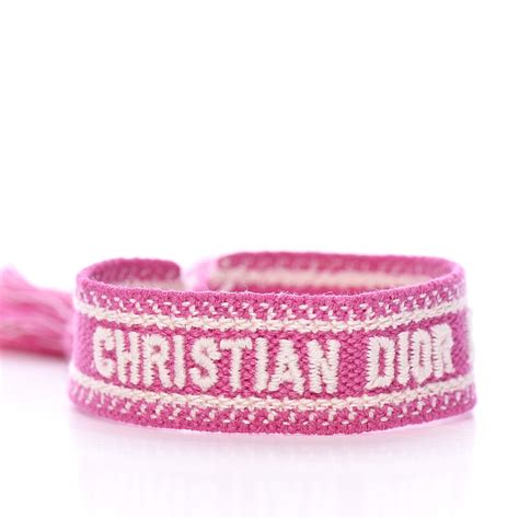 dior armband weven|Dior pink bracelet.